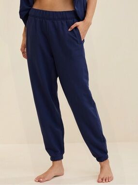 Aerie Navy Women's Elastic Waist Jogger Pants